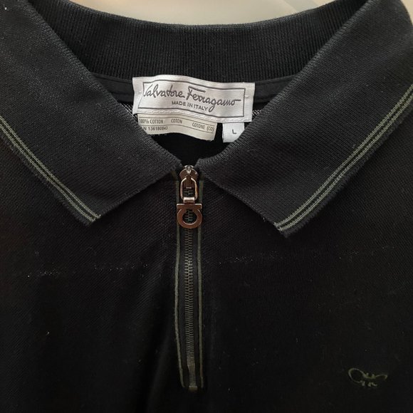 Salvatore Ferragamo Mens Polo Shirt Size L Fit M/S - Picture 2 of 3